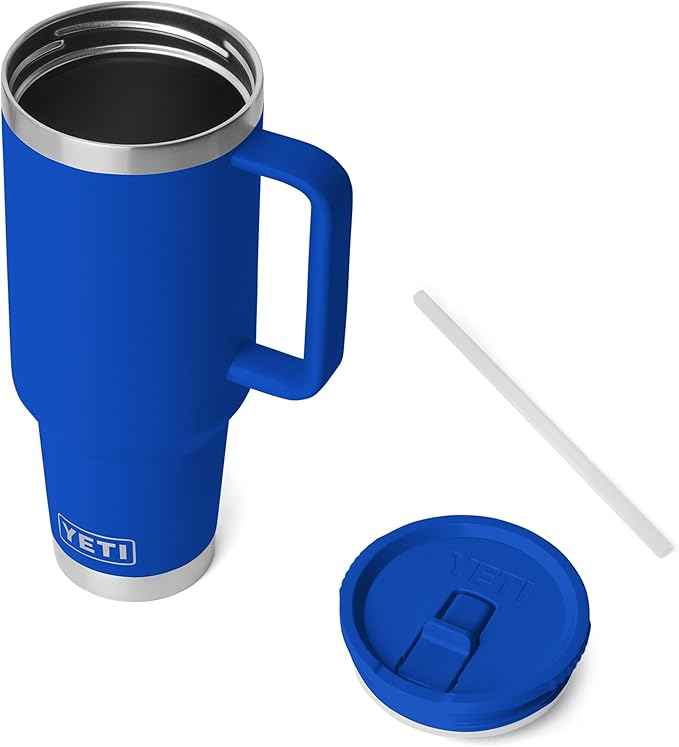 YETI Rambler 40 oz Travel Mug with Flip Straw Lid – Stainless Steel, Vacuum Insulated, Leakproof, Cup Holder Friendly