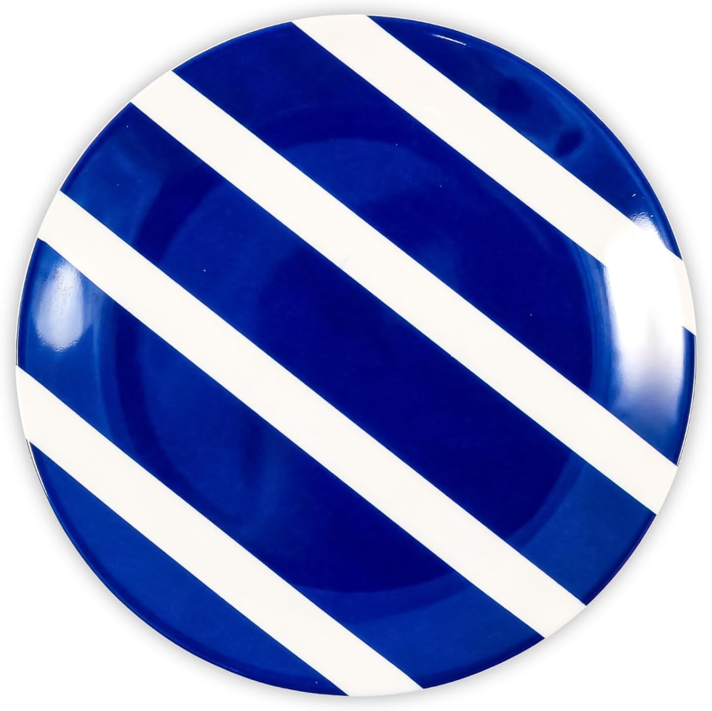 Camco 12 Piece Melamine Dishware Set - Features Blue and White Nautical Design - Includes 4 Bowls, 4 Salad Plates, & $ Dinner Plates - Dishwasher Safe Dish Set (41951)