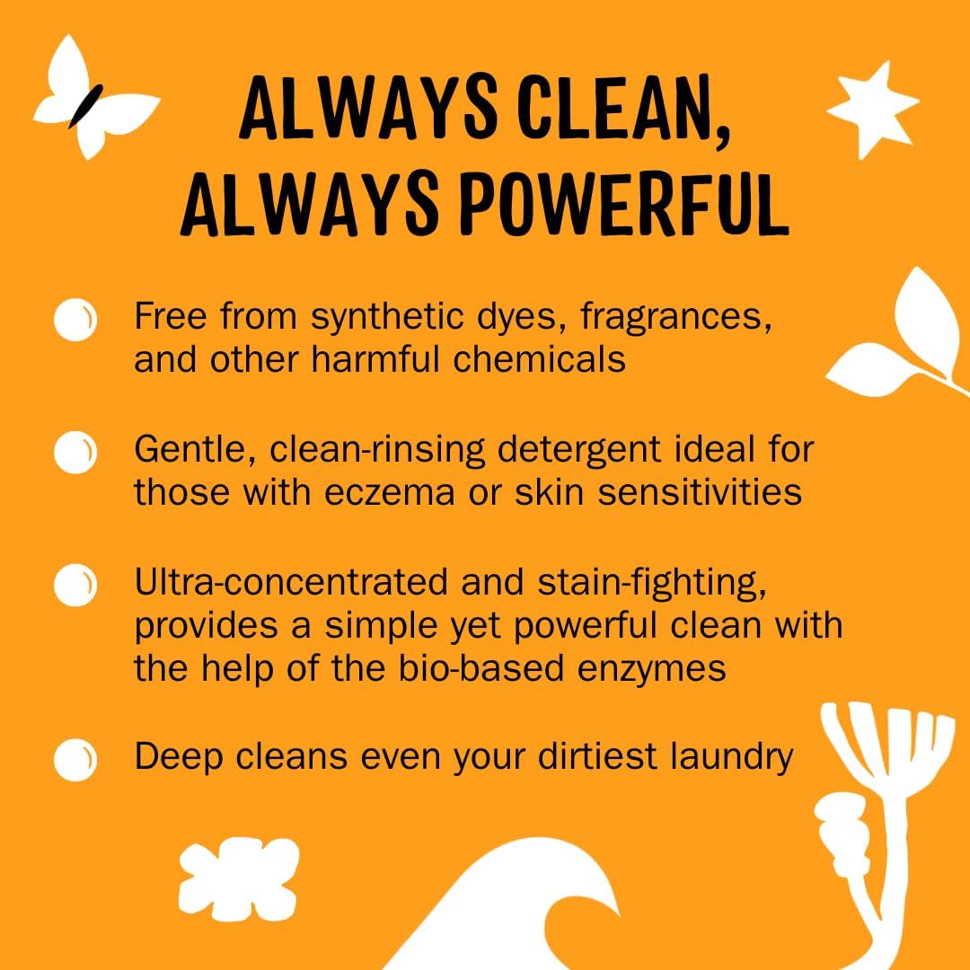 Molly's Suds Liquid Laundry Detergent | Clean Laundry Detergent Soap for Sensitive Skin | 2x Concentrated, High Efficiency (HE) | Citrus Grove - 100 Loads