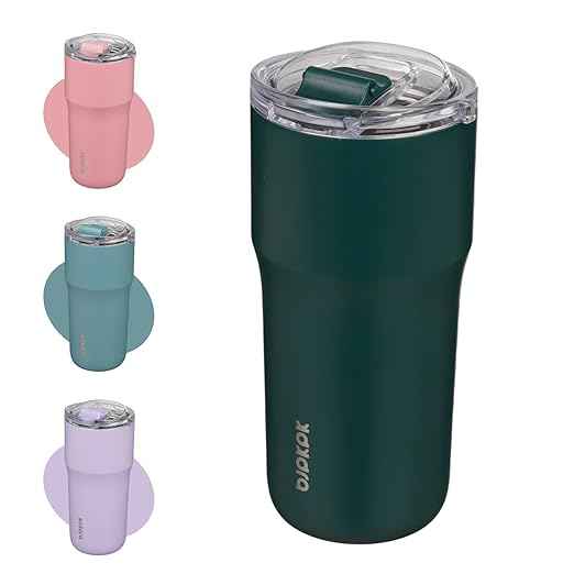 BJPKPK Insulated Tumbler,20oz Stainless Steel Tumbler with lid,Double Wall Travel Coffee Mug Thermal Cup,Keep Drinks Cold and Hot,Dark Green