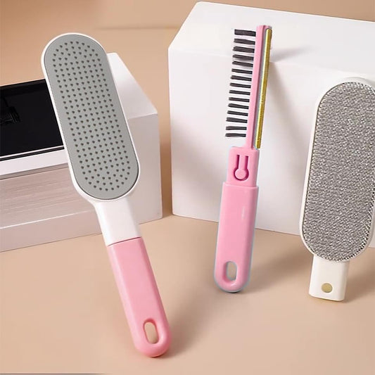 Multi-Functions Travel Lint Remover, Pet Hair Remover, Fur Remover for Dogs & Cats, Efficient Hair Collector,Pet Hairs Brush,Magic Fur Brush D (Pink)