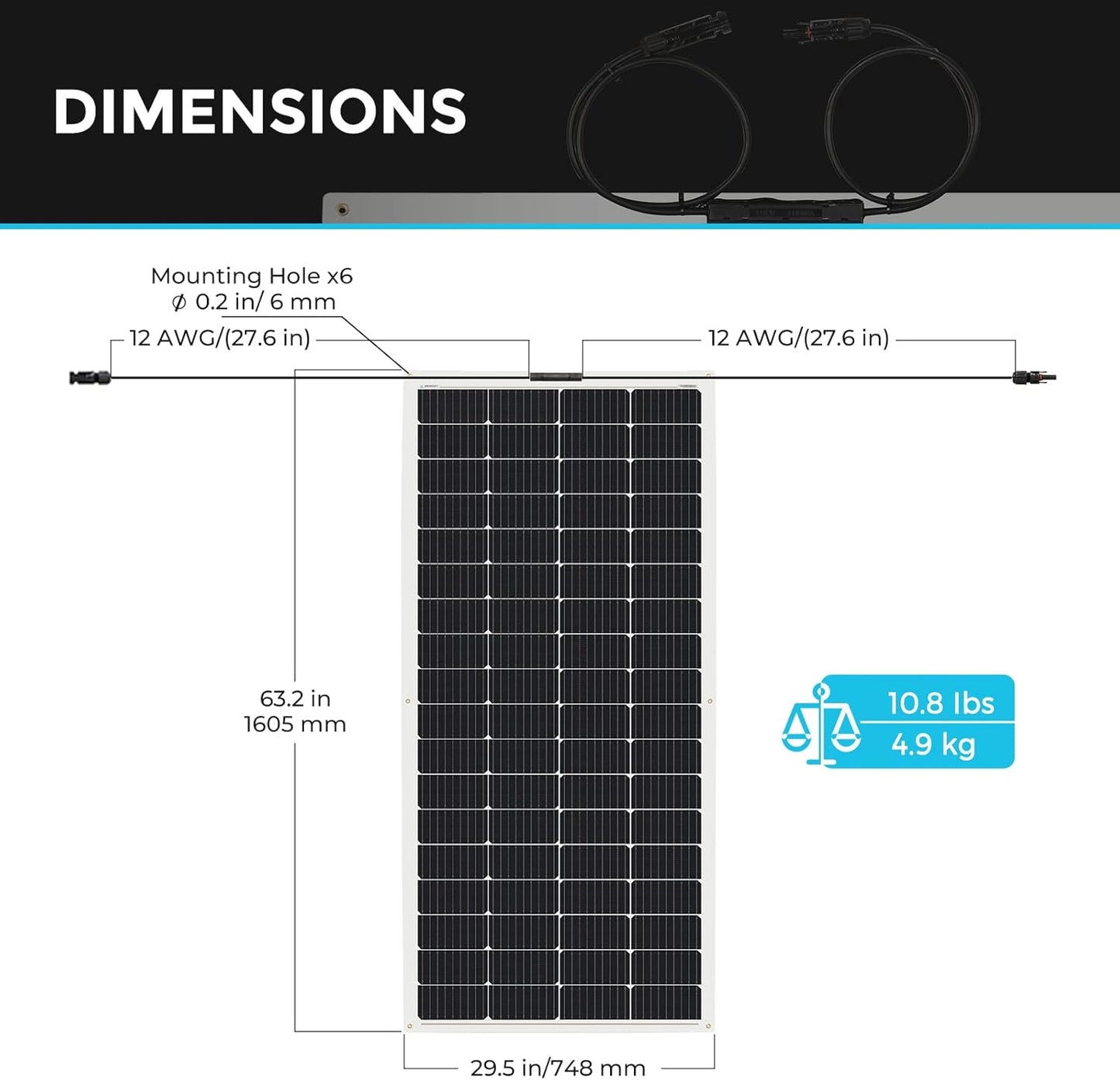 Renogy Solar Panels 200 Watt 12V, Flexible Solar Panel 200W 22% High-Efficiency, 240° Ultra Lightweight Solar Panels for Marine RV Cabin Van Car Boat Camping Curve Surfaces