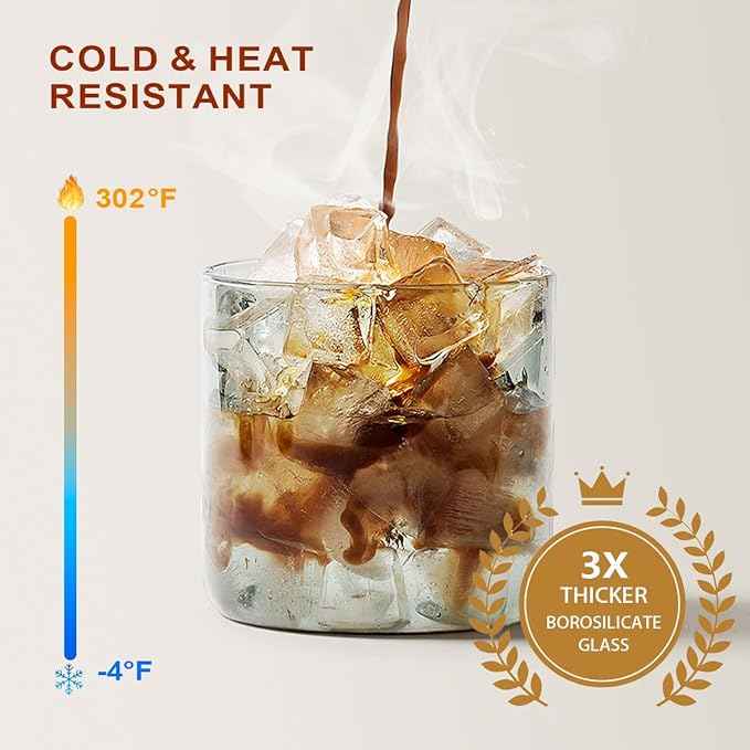 Ankou Glass Coffee Canister 900ml x 2 Jar, Airtight Food Storage Container with Pop Lid, Kitchen High Borosilicate Glass Contianers For Tea Coffee Bean Sugar