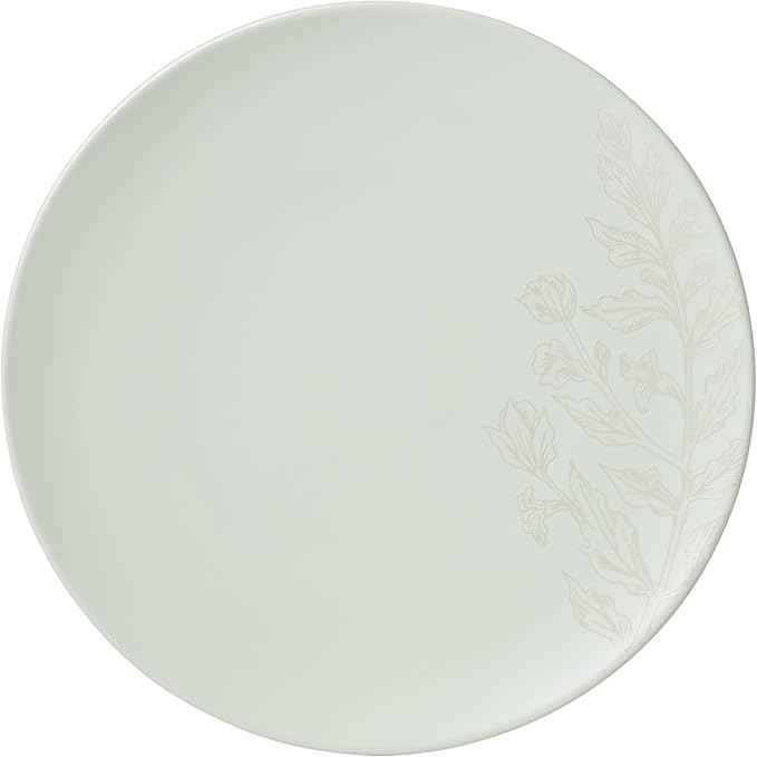 Oneida 897395 Roseto 12-Piece Dinnerware Set, Soft Sage