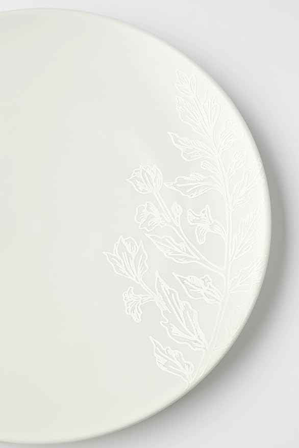 Oneida 897397 Roseto 12-Piece Dinnerware Set, White