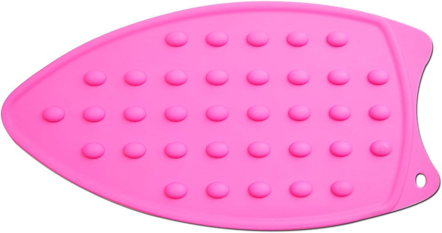 Bringsine Silicone Iron Rest Pad for Ironing Board Hot Resistant Mat(Hot Pink)