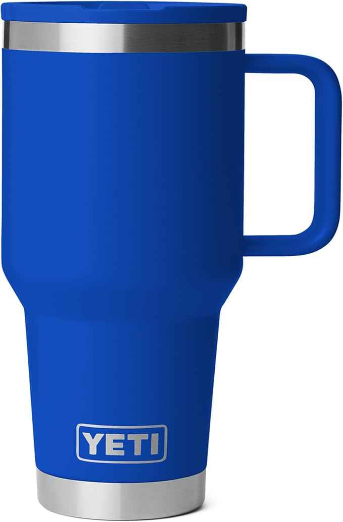YETI Rambler 30 oz Travel Mug with Flip Straw Lid – Stainless Steel, Vacuum Insulated, Leakproof, Cup Holder Friendly
