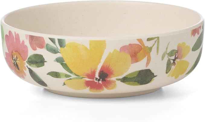 Oneida Dinnerware Sets, 24 Seven Melamine Floral 12-Piece Dinnerware Set, Service For 4, Dishes Set for 4, Floral Pattern, Melamine Dishwasher Safe Plates and Bowls Sets, Kitchen and Dining (12 Piece)