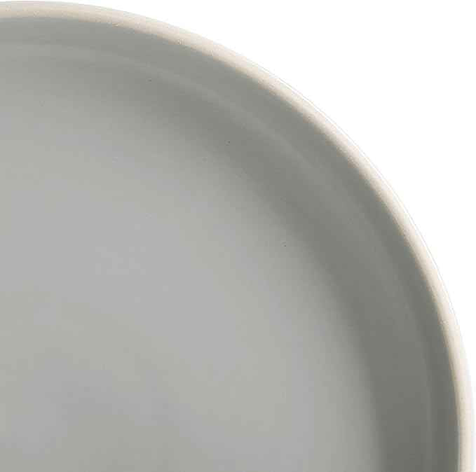 Gibson Home Zuma 16 Piece Round Kitchen Dinnerware Set, Dishes, Plates, Bowls, Mugs, Service for 4, Matte Stoneware, Light Grey