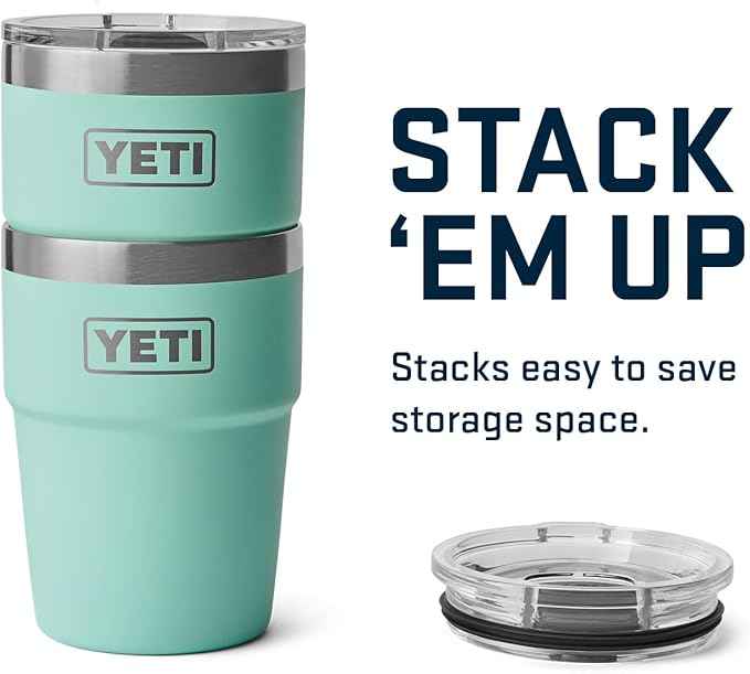 YETI Rambler 16 oz Stackable Tumbler, Vacuum Insulated, Stainless Steel with MagSlider Lid | Stackable, Vacuum Insulated, MagSlider Lid, Stackable, Vacuum Insulated, MagSlider Lid