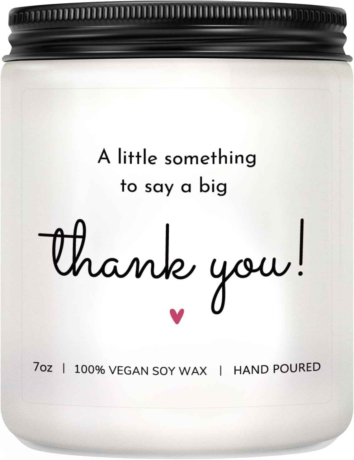 Thank You Gifts for Women, Men - Appreciation Gifts for Women, Thank You Candle, Hostess, Birthday Gift, Teacher, Coworkers, Friend, Nurse, Boss - Lavender Scented Candle