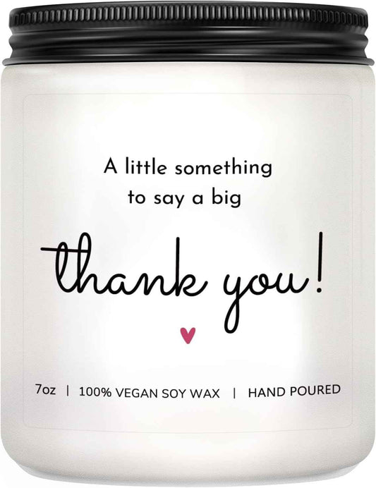 Thank You Gifts for Women, Men - Appreciation Gifts for Women, Thank You Candle, Hostess, Birthday Gift, Teacher, Coworkers, Friend, Nurse, Boss - Lavender Scented Candle