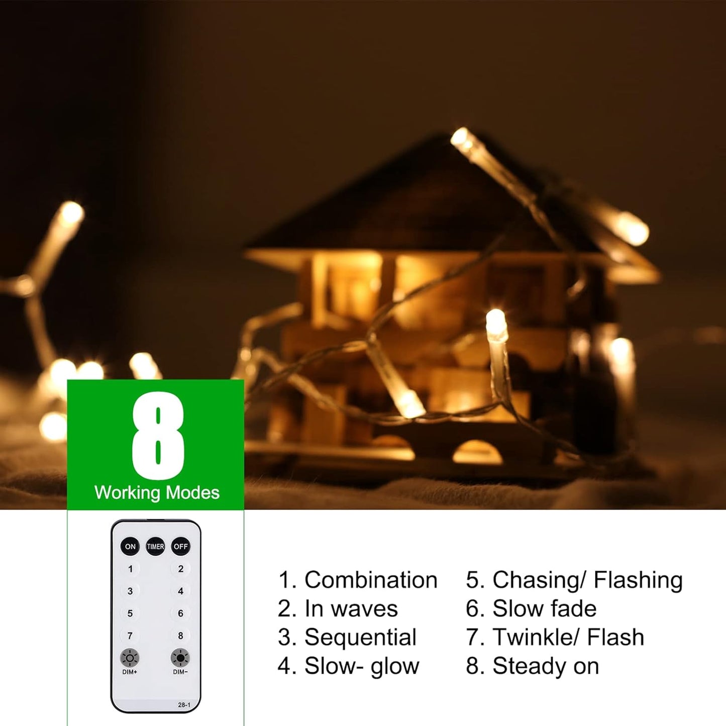 Brightown Christmas Icicle Lights Outdoor, 66 Feet 138 Drops with 736 LED, 8 Modes Waterproof Connectable Twinkle Fairy String Light for Christmas Thanksgiving Hanging Icicles (Warm White)