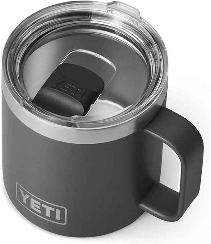 YETI Rambler 14 oz Mug, Vacuum Insulated, Stainless Steel with MagSlider Lid, Stainless | Vacuum Insulated, MagSlider Lid, Stainless