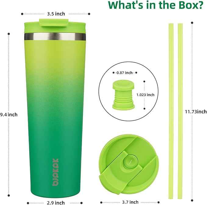 BJPKPK 30oz Tumbler With lid And Straw Stainless Steel Travel Coffee Mug Insulated Tumblers Cups,Bamboo Grove