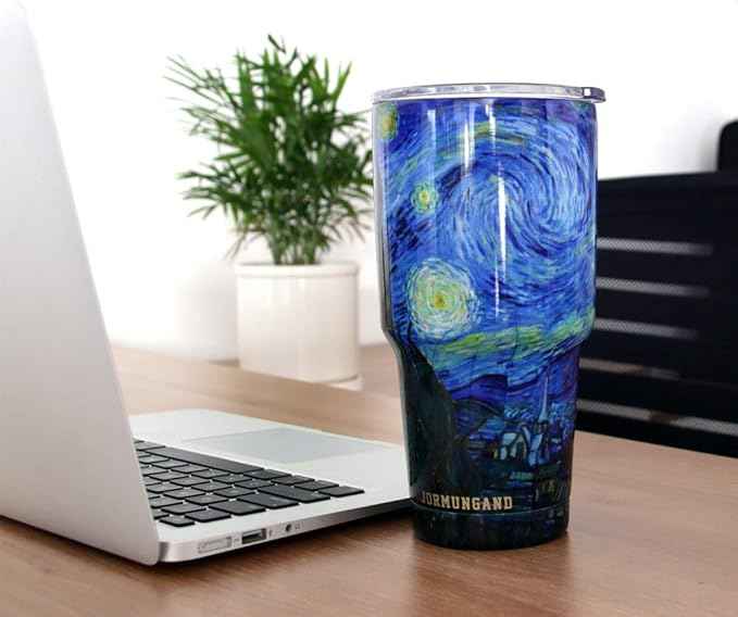 Jormungand 30 oz Tumbler Stainless Steel Vacuum Insulated Travel Mug with Leak Proof Lid Double Wall Coffee Cup Water Bottle for Cold Beverages 30oz Tumbler Starry Night