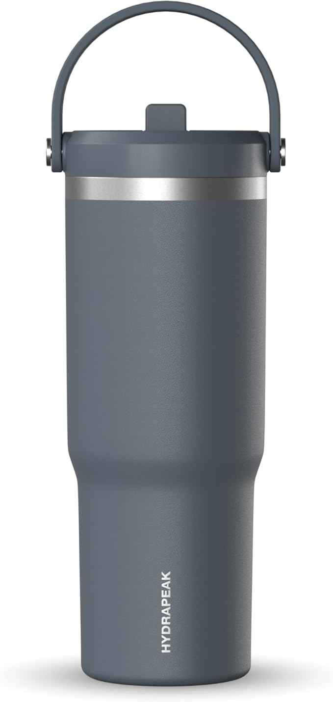 Hydrapeak Nomad 32 oz Tumbler with Handle and Straw Lid, Leakproof, Double Insulated, 32oz Cup Stainless Steel (Nightfall)