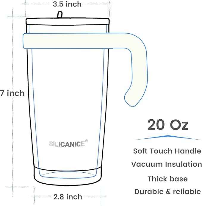 For Iced Coffee & Smoothies – Never Drink from a Moldy Lid Again: 20oz Hygienic Tumbler, 100% Leakproof Lid & Removable Foldable Spout. Reinforced Base, Fits Cup Holders - Pink Sand