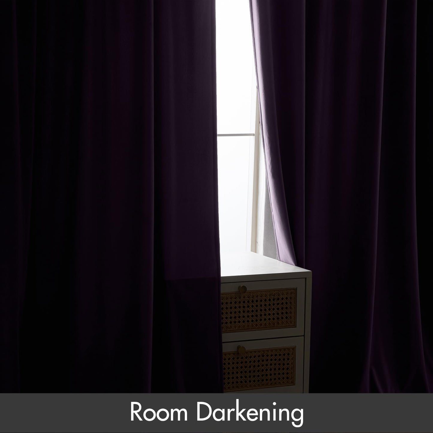 MIULEE Purple Velvet Curtains Thermal Insulated Blackout Curtain Drapes for Bedroom Living Room Darkening 90 Inches Long Curtains Panels Rod Pocket Set of 2