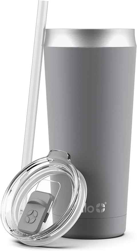 Ello Beacon Vacuum Insulated Stainless Steel Tumbler with Slider Lid and Optional Straw