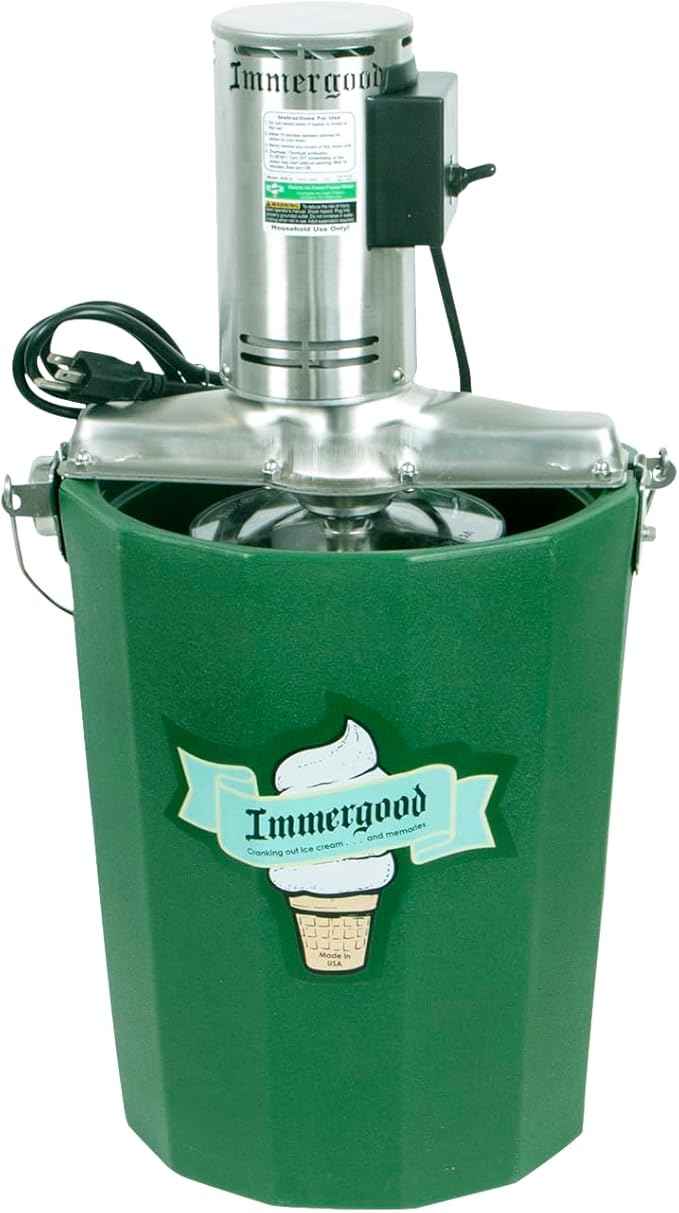 6 qt. PREMIUM Electric Ice Cream Maker - Stainless Steel - Leakproof Tub