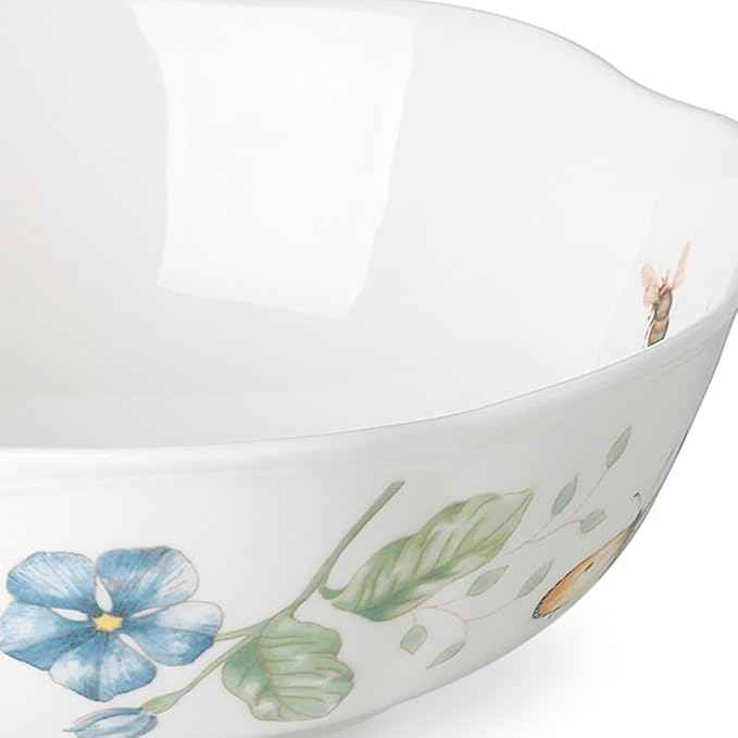 Lenox 806735 Butterfly Meadow All-Purpose Bowl, 1-Piece, 6.25' L x 6.25' W x 2.3' H, 20-Fl oz, Service For 1