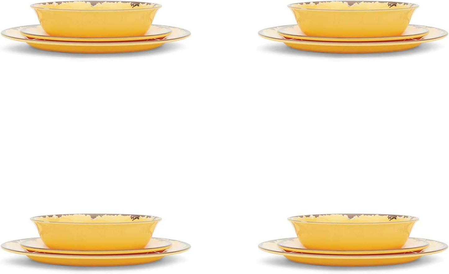 Fox Run 48790 Melamine Dinnerware Set, 10", Yellow