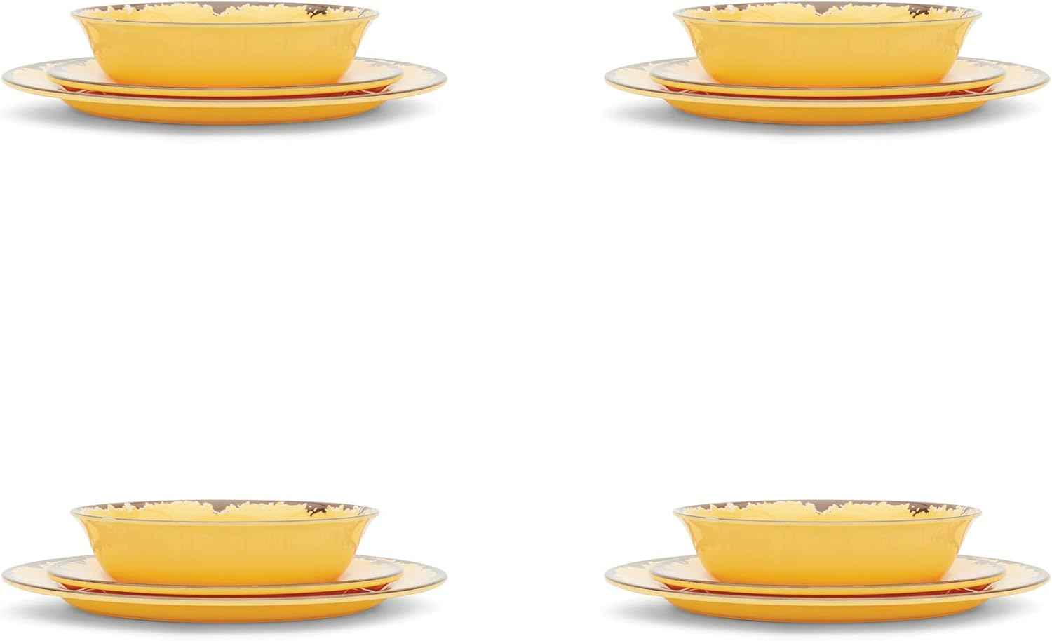 Fox Run 48790 Melamine Dinnerware Set, 10", Yellow