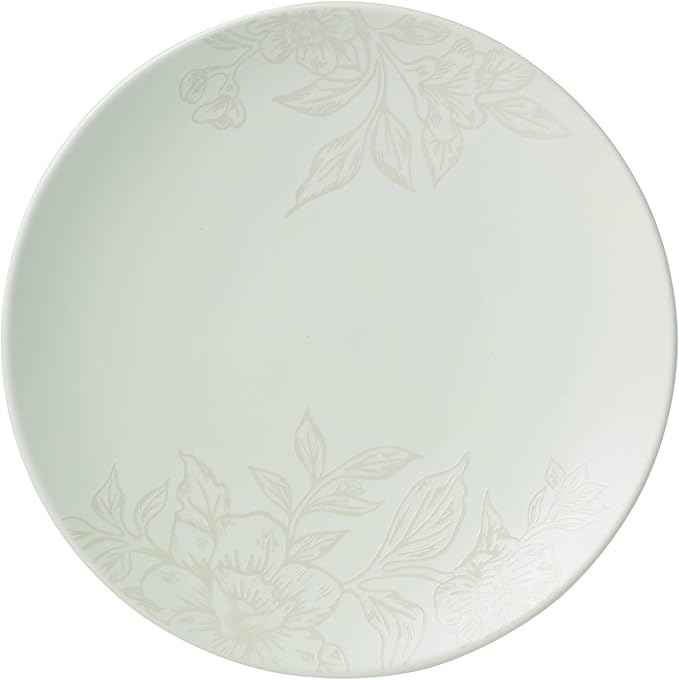 Oneida 897395 Roseto 12-Piece Dinnerware Set, Soft Sage