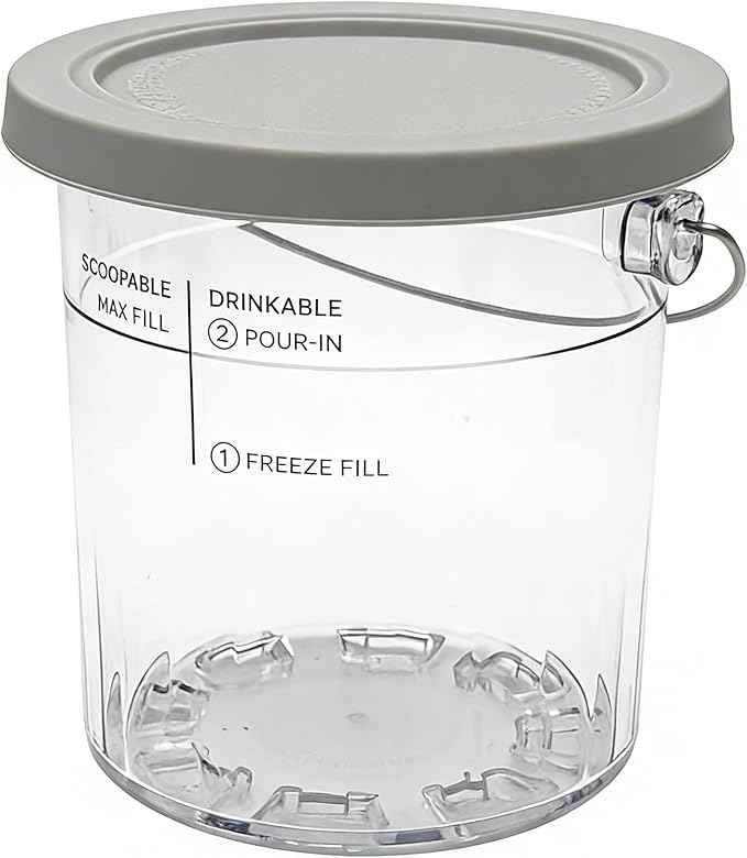4 Pack Creami Deluxe Pints with 4 Lids, 24oz Creami Pints Compatible with NC500 NC501 NC501H NC501HBL CN501CO Series Ice Cream Makers Machine Accessories