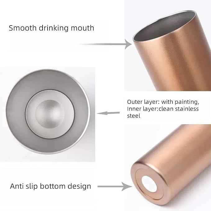 Double Wall 18/8 Stainless Steel Vacuum slim skinny tumbler with straw and lid, insulated travel mug keeping beverage cold and warm (blue, 20oz)