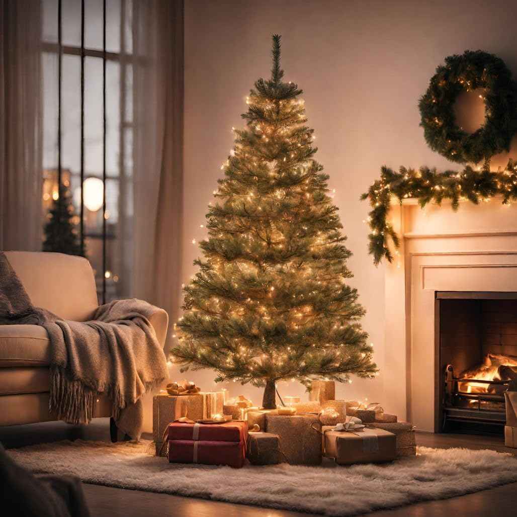 Lumineo 1000 LED Warm White Christmas Compact Lights Set, Transparent Wire 74 Feet