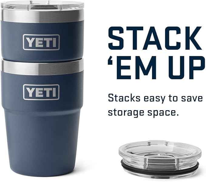 YETI Rambler 16 oz Stackable Tumbler, Vacuum Insulated, Stainless Steel with MagSlider Lid | Stackable, Vacuum Insulated, MagSlider Lid, Stackable, Vacuum Insulated, MagSlider Lid