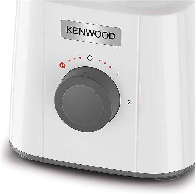 Kenwood BLP31.A0WH Blender, 1.6 L Krug, Steel Blades, 2 Speeds and Pulse, Non-Slip Feet, Equipped with Practical Handle, Power 350 W, Plastic, White and Grey