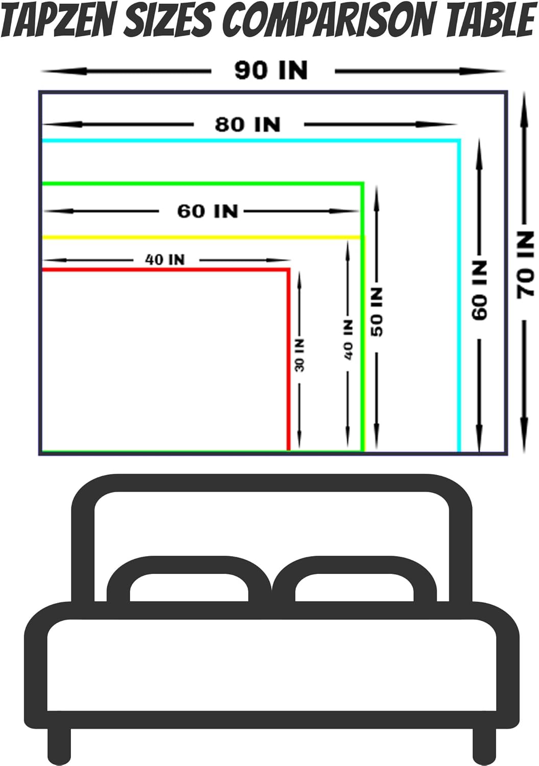 Tapzen Gothic Black and White Wall Tapestry - Dark Skeleton Horror Design - Aesthetic Cool for Bedroom, Living Room or Dorm (90 x 70 inches)