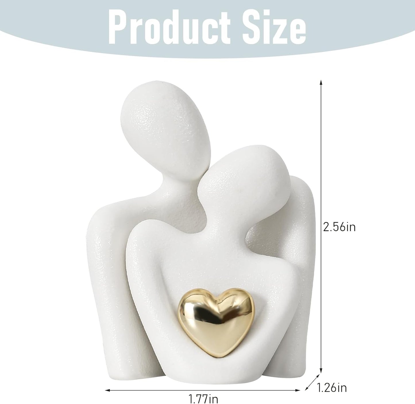 Starfa Mini Couple Statue Tv Stand Decor Items for Living Room,Modern Shelf Decor for Couples,Ceramic Couple Statue,Adornos para Sala Modernos,Nightstand, Knick Knacks for Shelves