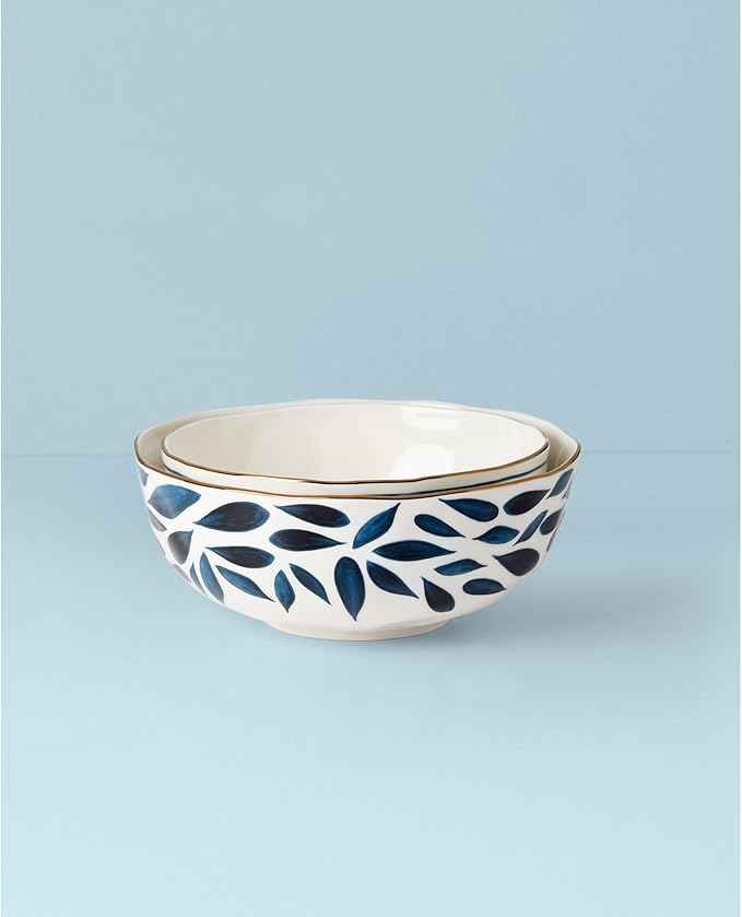 Lenox Blue Bay 2-Piece Nesting Bowl Set, 5.51