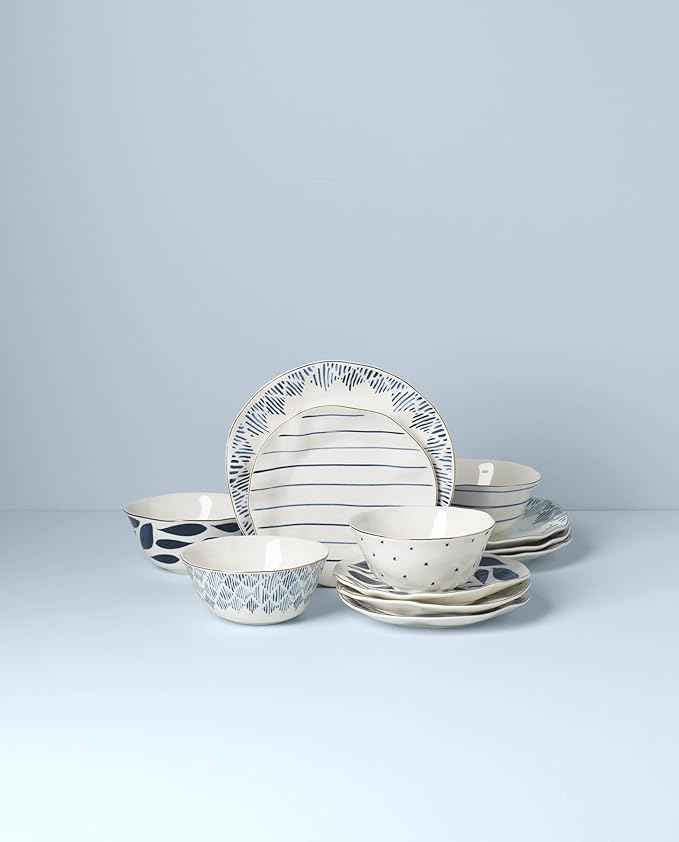 Lenox Blue Bay 12-Piece Dinnerware Set