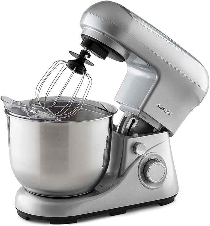 Impastatrice planetaria 5 litri con ciotola 1300w klarstein planetaria professionale TK2-BellaPico2GSilv