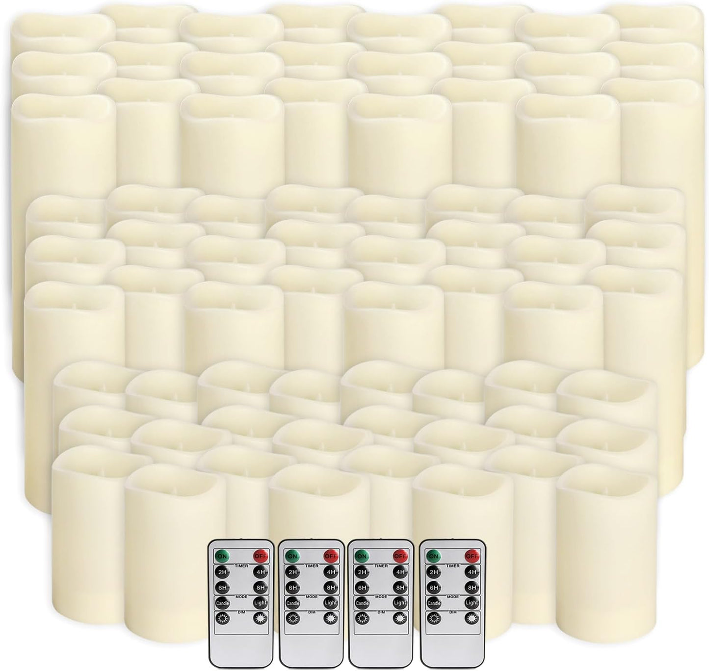 144-Pack LED Flameless Candles with Remote Control for Home and Special Occasions (Three Sizes)