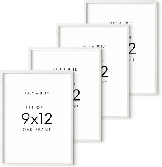 HAUS AND HUES Standalone White Oak Frame Set of 4-9x12