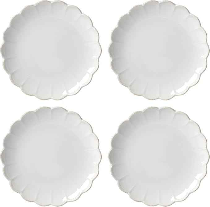 Lenox 893544 French Perle Scallop 4-Piece Accent Plate Set, Matte, Off-White