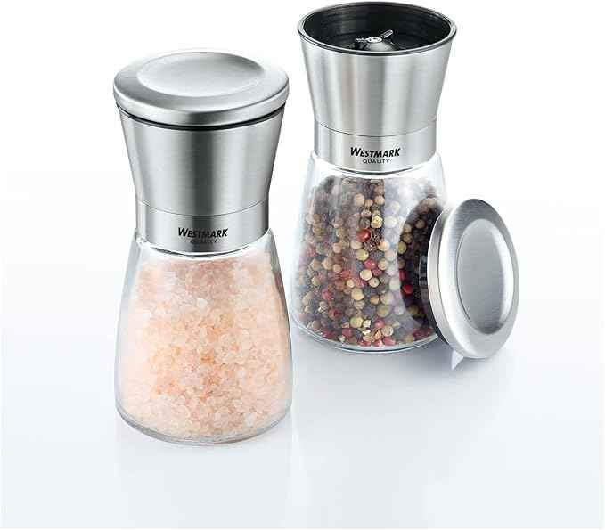 Westmark 63352260 Spice Mills Set, Glass, Stainless Steel, ABS, PE, PP, Ceramic, stainlesssteel