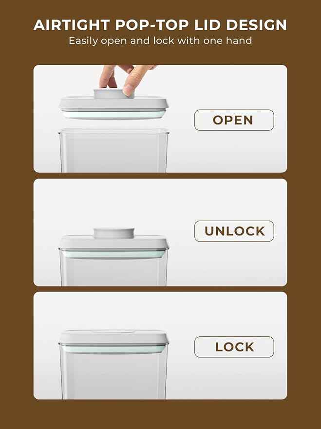 4L Airtight Rice Storage Container with 130ml Measuring Cup - BPA-Free PET Food Storage Bin for Flour, Cereal, and Pantry Organization - 4.2 Qt
