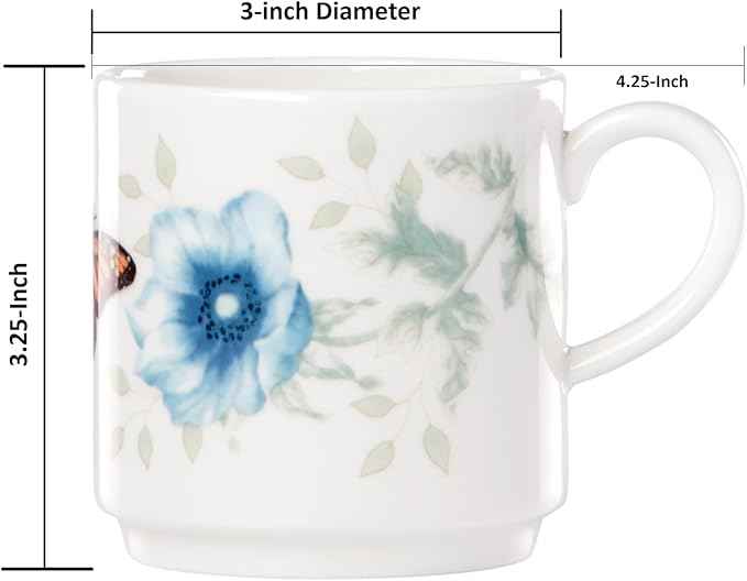 Lenox 890451 Butterfly Meadow 4-Piece Stacking Mug Set