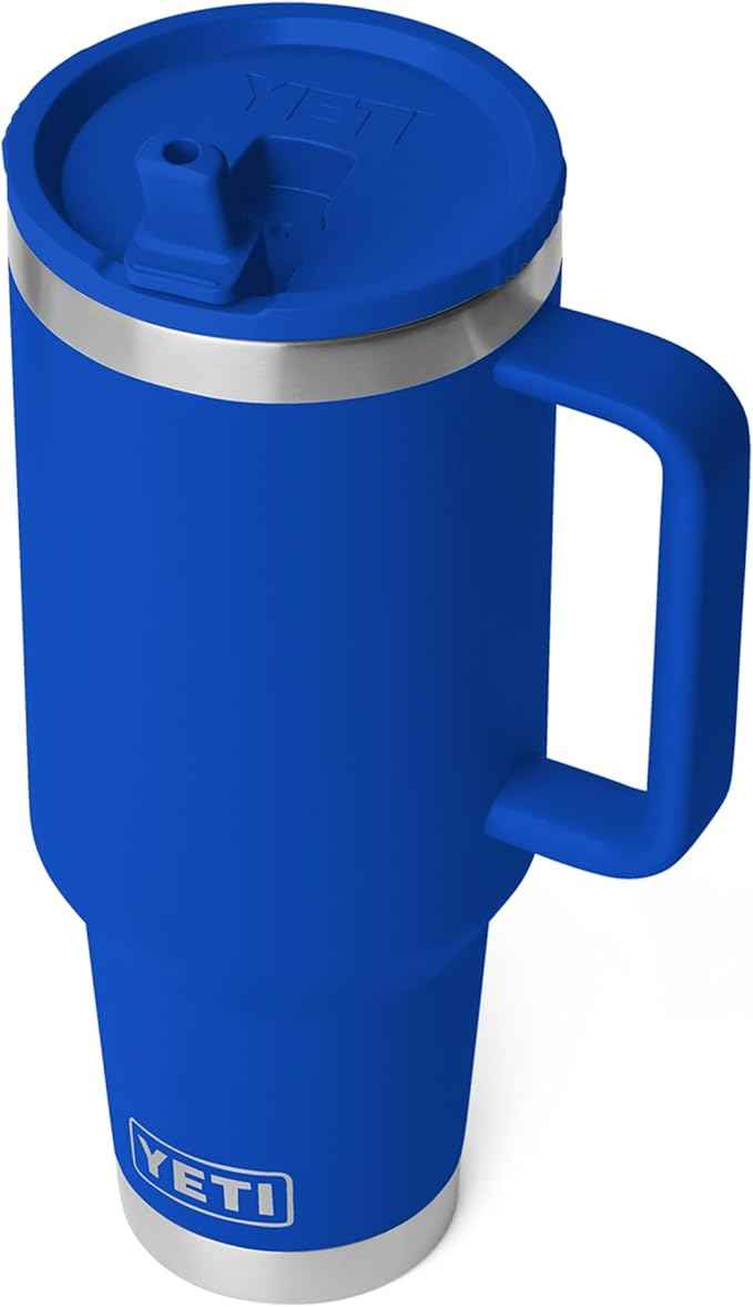 YETI Rambler 40 oz Travel Mug with Flip Straw Lid – Stainless Steel, Vacuum Insulated, Leakproof, Cup Holder Friendly