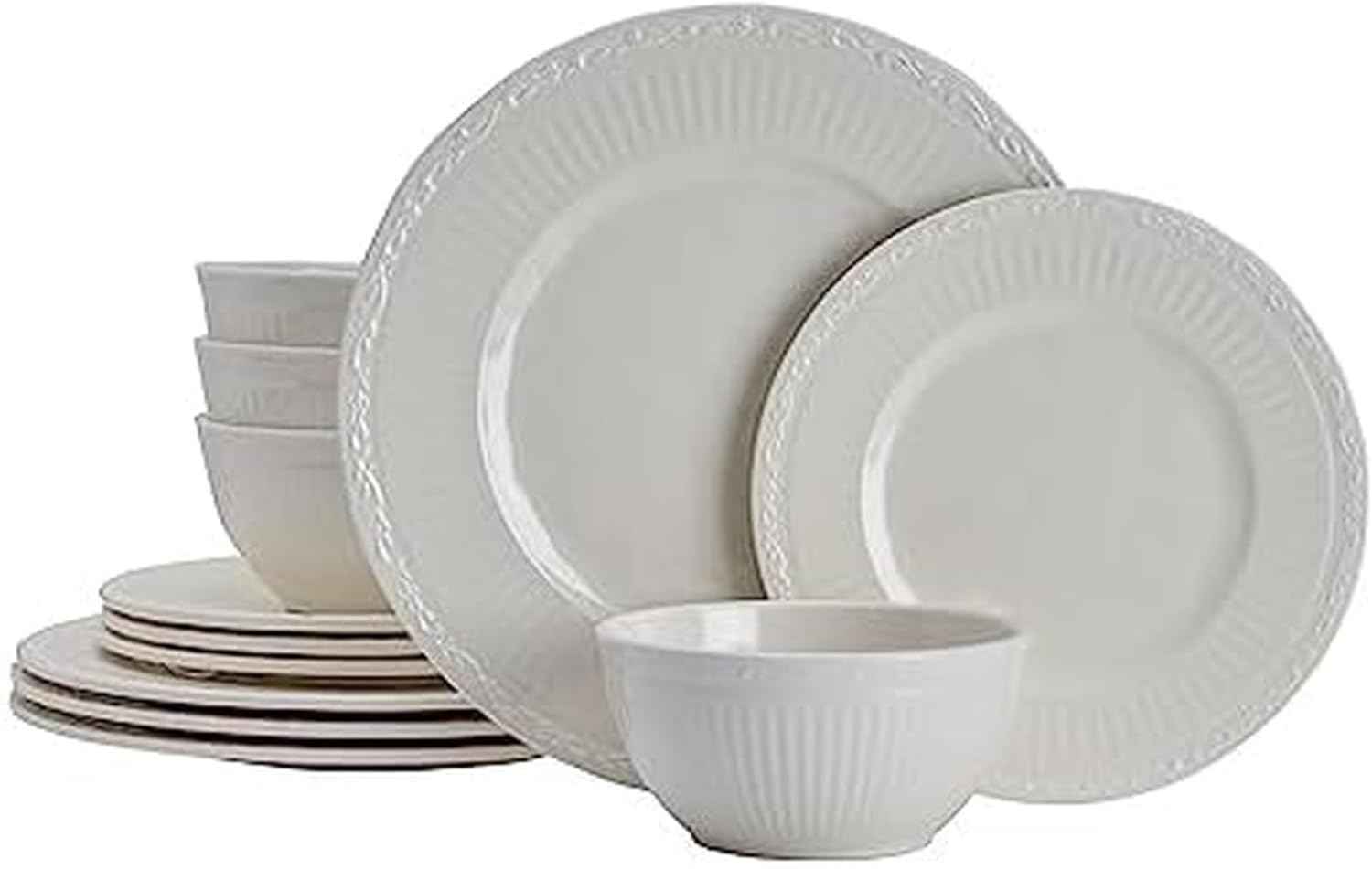 Mikasa Italian Countryside 12 Piece Melamine Outdoor Dinnerware Set, Service for 4