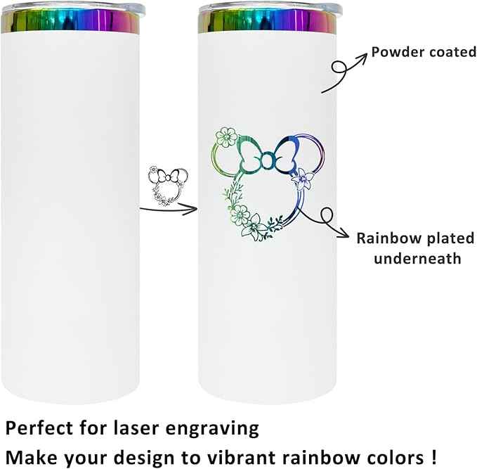 20 oz Skinny Tumblers Stainless Steel Tumbler with Lid and Straw Double Wall Vacuum Insulated Travel Coffee Mug 20oz Powder Coated Cup for Hot and Cold Drinks(Color Mix,8 pack)
