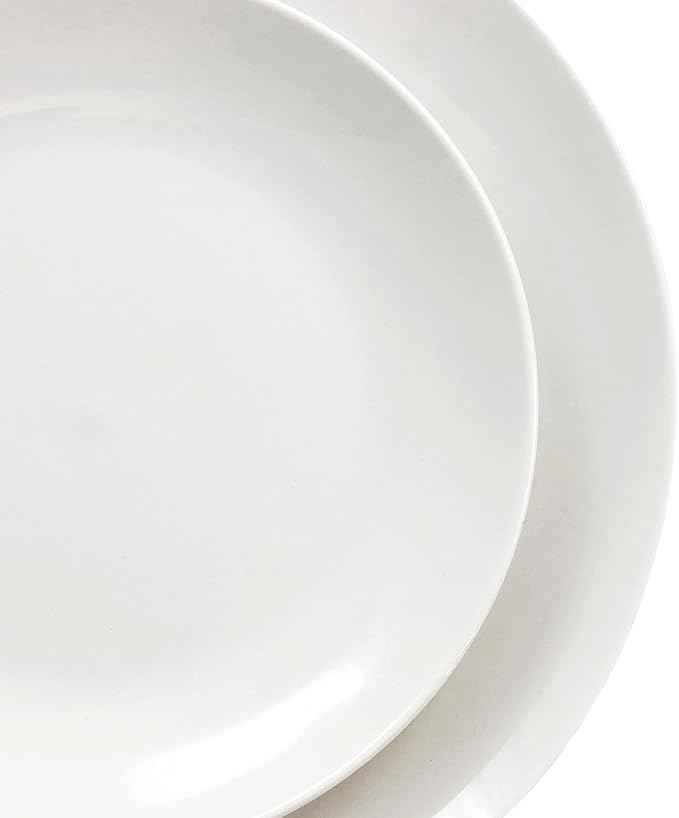 Elama Camellia 16 Piece Porcelain Double Bowl Dinnerware Set