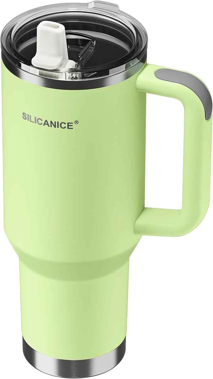 For Travel & Gym – Never Drink from a Moldy Lid Again: 40oz Hygienic Tumbler, 100% Leakproof Lid & Removable Foldable Spout. Reinforced Base, Fits Cup Holders - Key Lime